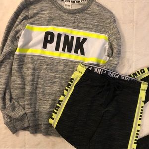 VS PINK Jogger & Crew Set